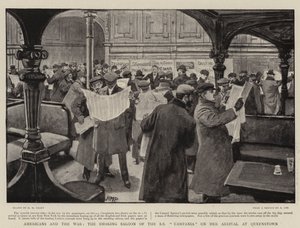 Americans and the War, the Smoking Saloon of the SS Campania on Her Arrival at Queenstown